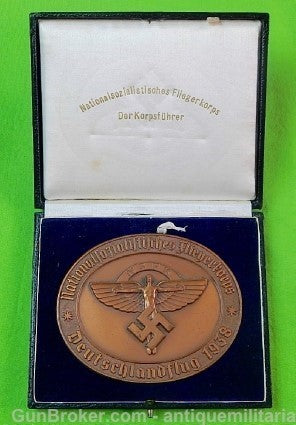 German Germany WW2 NSFK Table Medal w/ Box