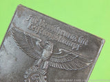 German Germany WWII WW2 Table Medal Plaque Box
