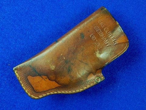 Vintage German Made Eig Cutlery Walther or Mauser Pistol Gun Leather Holster 