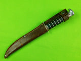 Antique Germany German Solingen Hollow Ground 3 Arrows in Hand Knife w/ Sheath