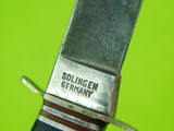 Antique Germany German Solingen Hollow Ground 3 Arrows in Hand Knife w/ Sheath