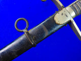 German Germany WW1 Antique Artillery Engraved Officer's Sword w/ Scabbard