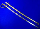 German Germany WW1 Artillery Regiment Engraved Officer's Sword w/ Scabbard