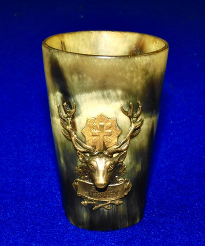 German Germany Antique Old WW1 Hunting Deer Cup Chalice Mug 