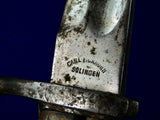 German Germany Antiquw WW1 Butcher's Bayonet Fighting Knife w/ Scabbard