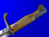 German Germany Antiquw WW1 Butcher's Bayonet Fighting Knife w/ Scabbard