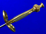 German Germany Antique Old WW1 Engraved Court Sword w/ Scabbard