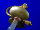 German Germany Antique Old WW1 Engraved Court Sword w/ Scabbard