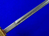German Germany Antique Old WW1 Engraved Court Sword w/ Scabbard