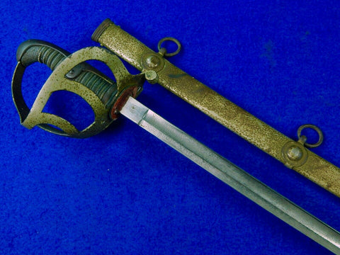 Antique Old Germany German WW1 Engraved Officer's Sword with Scabbard 