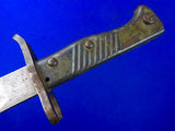 German Germany Antique WW1 Ersatz Saw Back Bayonet Fighting Knife w/ Scabbard