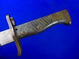 German Germany Antique WW1 Ersatz Saw Back Bayonet Fighting Knife w/ Scabbard