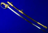 German Germany Antique WW1 Navy Officer's Engraved Lion Head Sword w/ Scabbard