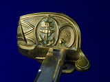 German Germany Antique WW1 Damascus Navy Naval Lion Head Officer's NAMED Sword