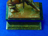 German Germany WW1 OTTO SCHMIDT-HOFER 1873-1925 Bronze Soldier Figurine Statue