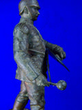 German Germany WWI WW1 Soldier w/ Drums Metal Figurine Statue Sculpture