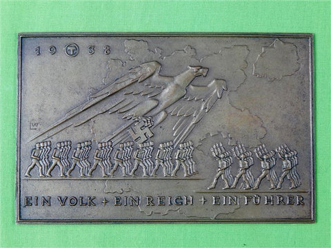German WW2 Austria Annection Table Medal Plaque