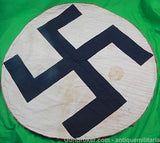 German WW2 Large Double Sided Round Swastika Flag