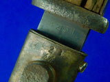 German Germany WW2 Mauser K98 Bayonet Fighting Knife w/ Scabbard