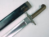 Antique Old German Germany or Austrian Austria 19 Century Short Sword w Scabbard