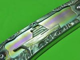 US Custom Hand Made KLH Kevin L. HOFFMAN Sterling Silver Art Dagger Knife Sheath