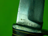 Vintage 1950's Harry Morseth Brusletto Hunting Fighting Knife w/ Sheath
