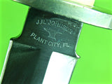 US Custom Hand Made J.R. JOHNSON Plant City FL Huge Stiletto Fighting Knife