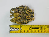 Imperial Russian Russia Antique WW1 Doctor's Large Screwback Badge Pin