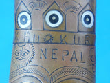 Vintage 1950's India Indian Nepal Small Engraved Kukri Gurkha Khukuri Knife
