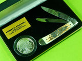 US 2002 CASE XX Limited Indian Head Silver Nickel Folding Pocket Knife Coin Set