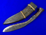 Antique 19 Century Indian India Nepal Kukri Gurkha Fighting Knife w/ Scabbard 