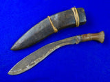Antique 19 Century Indian India Nepal Kukri Gurkha Fighting Knife w/ Scabbard