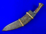 Antique 19 Century Indian India Nepal Kukri Gurkha Fighting Knife w/ Scabbard