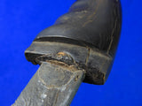 Antique Old Indonesian Indonesia Damascus Blade Short Sword Knife w/ Scabbard