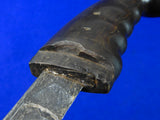 Antique Old Indonesian Indonesia Damascus Blade Short Sword Knife w/ Scabbard