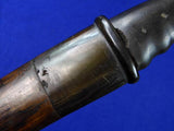 Antique Old Indonesian Indonesia Damascus Blade Short Sword Knife w/ Scabbard