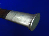 Antique Old Indonesian Indonesia Damascus Blade Short Sword Knife w/ Scabbard