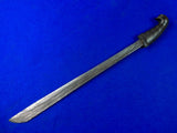 Antique Old Indonesian Indonesia Damascus Blade Short Sword Knife w/ Scabbard