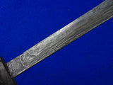 Antique Old Indonesian Indonesia Damascus Blade Short Sword Knife w/ Scabbard