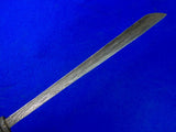 Antique Old Indonesian Indonesia Damascus Blade Short Sword Knife w/ Scabbard
