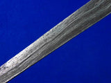 Antique Old Indonesian Indonesia Damascus Blade Short Sword Knife w/ Scabbard