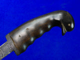 Antique Old Indonesian Indonesia Damascus Blade Short Sword Knife w/ Scabbard
