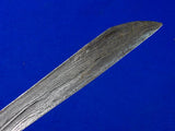 Antique Old Indonesian Indonesia Damascus Blade Short Sword Knife w/ Scabbard
