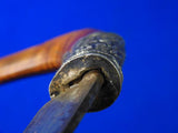 Antique Old Indonesia Indonesian Silver Fittings Small Knife w/ Scabbard