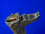 Antique Old Indonesia Indonesian Silver Fittings Small Knife w/ Scabbard