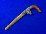 Antique Old Indonesia Indonesian Silver Fittings Small Knife w/ Scabbard