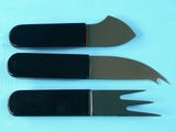 Italian Italy Designer's Inox Set of 3 Cheese Olive Knife
