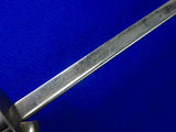 Italian Italy Antique WW1 German Made Engraved Officer's Sword w/ Scabbard