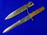 RARE Italian Italy WW2 WWII Engraved Handle Fighting Knife Dagger & Scabbard