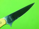 Vintage Custom Hand Made JERRY POLETIS Scrimshaw Hunting Skinner Knife & Sheath